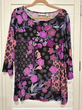 Susan Graver 3/4 Sleeve Liquid Knit